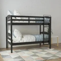 Features one ladder to ensure safe climbing and bed support slats included for added support and durability. Top bunk...