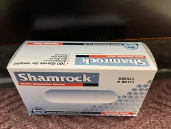 Shamrock Blue Nitrile Industrial Powder-Free Gloves - SMALL (100 Gloves/Box).