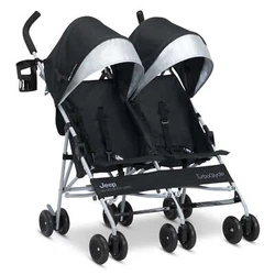 Ready for twins or a second child, the Jeep TurboGlyde Side by Side Double Stroller by Delta Children makes riding with...
