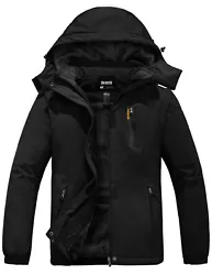 SKIEER Waterproof Stitching & Sewing Technology. The waterproof windproof jacket‘s shell effectively prevents gusts...
