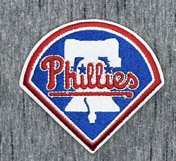 PHILADELPHIA PHILLIES EMBROIDERED IRON ON PATCH. Place towel over patch and iron on. Glue will seal to surface. 2.75”...