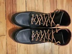 Worn Red Wing 8859 Classic Moc Toe Navy Potage 11 D.  Boots were worn every other day for about a month or 2, but I...