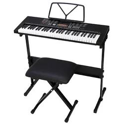 Electronic organ size: 83.5 27.5 8cm(32.9 10.8 3.15in). This 61 Keys Digital Electronic Keyboard Piano is designed for...
