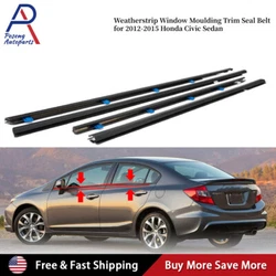 Product : Weatherstrip Window Seal. 4Pcs Outer Car Window Sweep Felt ( Front Left, Front Right, Rear Left, Rear Right...