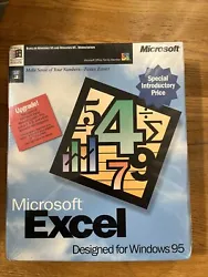 Microsoft Excel for Windows 95 3.5 Floppy Disk 62321. Sealed