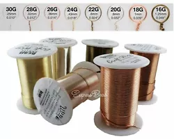 We carry 16,18,20, 22, 24, 26, and 28 gauge. Copper color:Pure Copper. Tin Dipped. Gold color:99.9% Pure Copper. 10%....