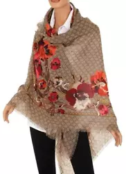 NEW WITH TAG GUCCI LADIES OVERSIZED SCARF. MADE IN ITALY. 100% AUTHENTICITY GUARANTEED. LUXURY QUALITY GG GUCCISSIMA...