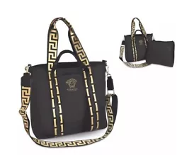 NEW!! Versace Medusa Faux Leather Shopping Tote Shoulder Bag Purse New Limited Edition.Specifications: Outside of bag...
