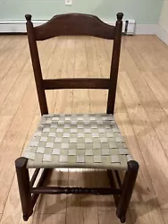 antique child’s wooden rocking chair shaker style.
