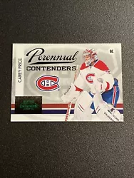 2010-11 Panini Playoff Contenders Perennial Contenders #17 Carey Price Green /50.