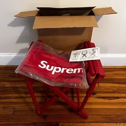 Brand new supreme red directors chair. Will ship by UPS.