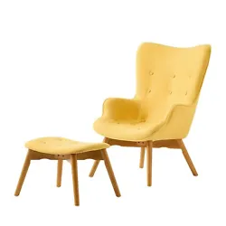 This wingback design emphasizes the mid-century modern look of this piece. Add a dash of color and refined style to...