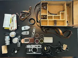 Vintage Leica Double Stroke M3 camera Leitz Germany W/ Multiple Accessories. I will preference this with I am not a...