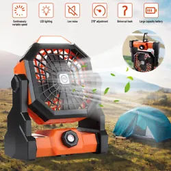 Battery: 20000mAh (included). Type: Led Movable camping fan. 【3 Speed &3 Brightness Settings】The portable fan for...