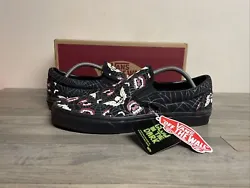 Vans Classic Slip On Glow Frights Black Canvas Glow In Dark Men Size 12 NEW. Brand new with box