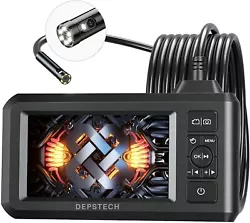 PatternHandheld Borescope. Adjustable 7 LED lights with Bluart 2.0 tech provides you a clearer view on each inspection....
