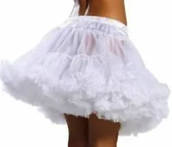 This High Quality White Double Layer Petticoat is the perfect way to add more fullness to a dress for that special...