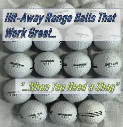 Vast majority are Bridgestone Golf Range Balls. 100 Bridgestone - AA Grade Range/Shag - HIT-AWAY Used Golf Balls ....