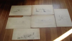 Le dessin des fortifications représente peut-être Concarneau. à la mine de plomb?. représente le pont des Forges...
