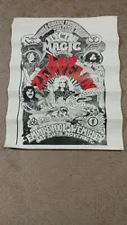 Rare Vintage Led Zeppelin Electric Magic concert poster.