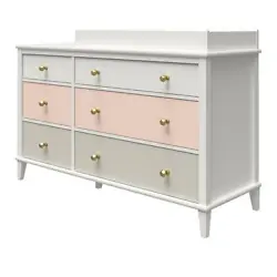 Keep your changing table for longer with the convertible Little Seeds Monarch Hill Poppy 6 Drawer Changing Table. Two...