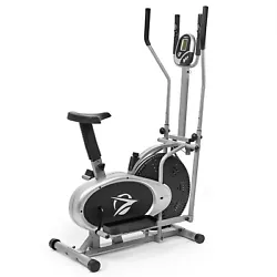 2 in 1 trainer: elliptical standing position or exercise bike seated position. Provides a full body, low-impact, cardio...