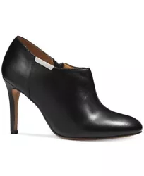 Coach Seneca Dress Booties - Size 5.5100% black leather with silver tone logo metal plate on each shoe. 100% leather...
