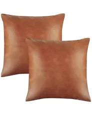 ✔Set includes: 2 faux leather decorative pillow covers (pillow not included). ✔Adapt to multiple styles: Applicable...