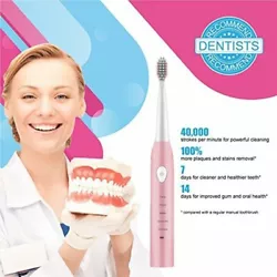Bon effet: nettoyage ultrasonique à 360 degrés et haute fréquence 32000 fois / minute, facile à nettoyer les dents....