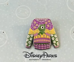 Get into the holiday spirit with this Disney 2023 Holiday Ugly Christmas Sweater Pascal Tangled LR Mystery Pin!...