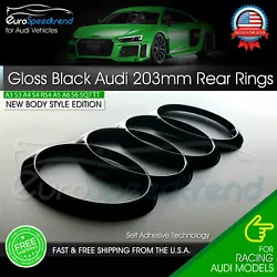 Freshen up the look of your beloved Audi with ourPremium Quality 203mm Gloss Black Rings Trunk Lid Badge Emblem for...