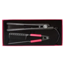Professional ceramic straightener. • Solid ceramic plates allow you to straighten, flip and curl hair for...
