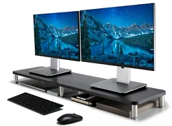 Lift your monitors up to a comfortable level with the Husky Mounts Large Dual Monitor Stand Riser! The stand top is a...