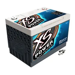 XS Power 12V Compact Pro Car Audio Starting Battery AGM 80 Amp Hours D3400.