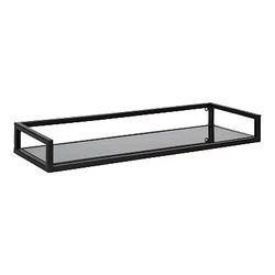 Each shelf can hold 15 lbs. This shelf has an irresistible, sleek black finish, blending seamlessly into any modern...