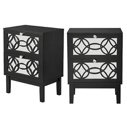 Versatile: The acrylic mirrored bedside table can be placed in the room as a vanity table; by the bed as a bedside...