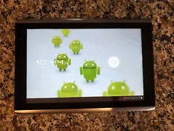 Fully functional Acer Iconia Tab A500 with power cord in excellent cosmetic condition.