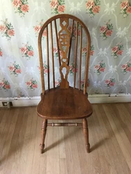 Temple Stuart Oak Hill Wooden chair. Measurements are 43 1/4