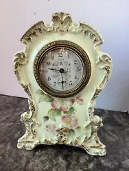 Antique Waterbury Porcelain Windup Mantle Clock Patent 1891. Does not run…for parts or repair. Has crazing consistent...