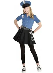 Cop Cutie Costume Halloween Fancy Dress Up Police Woman Girls Large 12-14 Law enforcement New in package. Unworn....