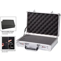 Description: Name: Aluminum hard case(Tool Box/Briefcase) Color: Silver Material: Aluminum Frame/High impact ABS...