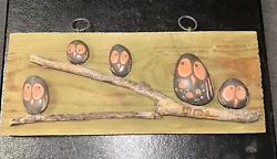 Add a touch of vintage charm to your home decor with this unique owl plaque wall art. Crafted from wood and stone, this...