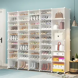 This shoe rack open clear door is round hole. You need to assemble it yourself. It usually takes 15-30 minutes to...
