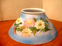 Up for sale Estate fresh is a Large Antique Boston & Sandwich Hand Painted Hanging Lamp Shade in Very good overall...