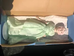 Rare doll in great condition, in original box, no certificate of authenticity, 15” tall with stand