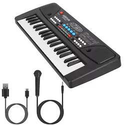 Perfect toy for kids to invoke their musical creation. Our multifunctional 37-key piano toy has 6 Demos, 8 Tones, 8...