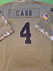 Adult jersey salute to service Las Vegas Raiders #4 Derek Carr size S. Liquidation item. Everything looks good and...