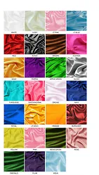 Excellent For Wedding Dress, Bridal Decoration, Drape, and Table Covers. Best Quality Middle Weight Satin Fabric 60
