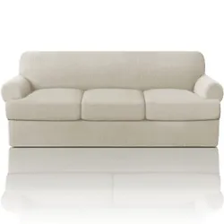 4 PIECE STYLE: These creative 4 PIECES sofa covers are sophisticated designed, including 1 piece of base cover and 3...