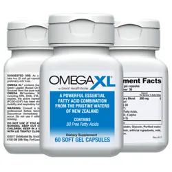 OmegaXL is a powerful, safe and easy to swallow, omega-3 joint health supplement formulated with a unique complex of 30...